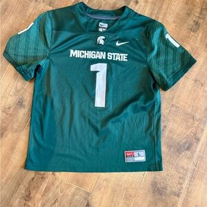 Nike Green Michigan State Jersey with Number 1